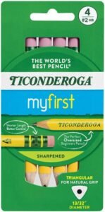 My First Ticonderoga Pencils. Shorter for better fine motor control for preschool through first grade.